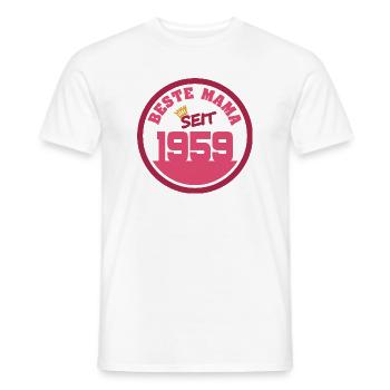 Mom 1959 - Men's T-Shirt - white - Front - AI Model Male 178 dark (178cm)