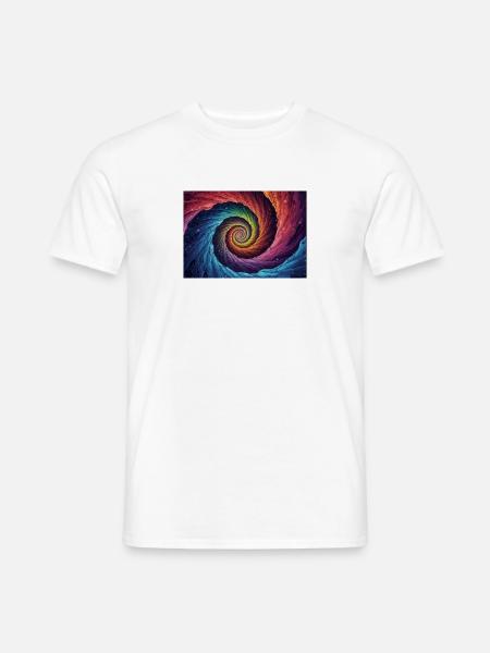 Bunter galaktischer Wirbel - Männer T-Shirt - Weiß