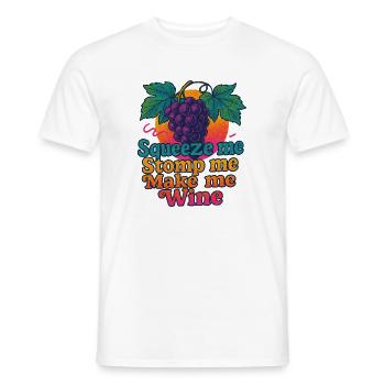 Weinreben-Zitat-T-Shirt-Design - Männer T-Shirt - Weiß - Vorne - AI Model Male 178 dark (178cm)