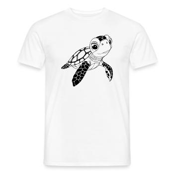Turtle - Men's T-Shirt - white - Front - AI Model Male 178 dark (178cm)
