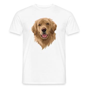 Golden Retriever Hundeliebhaber - Männer T-Shirt - Weiß - Vorne - AI Model Male 178 dark (178cm)