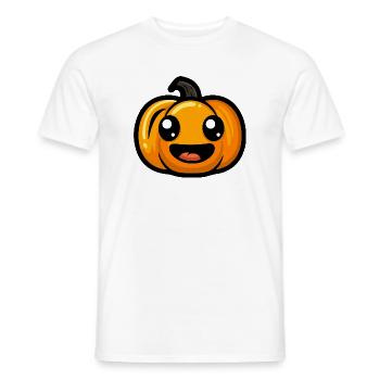 Pumpkin Halloween Autumn - Men's T-Shirt - white - Front - AI Model Male 178 dark (178cm)