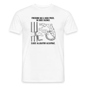 Alligator Alcatraz - Men's T-Shirt - white - Front - AI Model Male 178 dark (178cm)