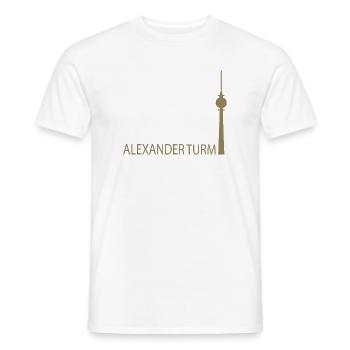 Witziger Berliner Fernsehturm Silhouette Parodie - Männer T-Shirt - Weiß - Vorne - AI Model Male 178 dark (178cm)