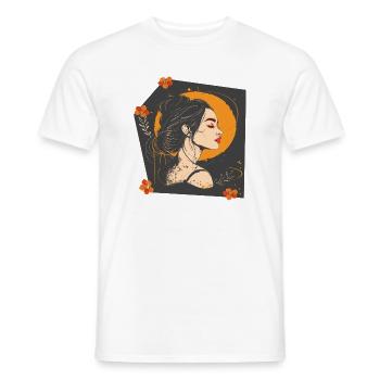 Frauengesicht - Männer T-Shirt - Weiß - Vorne - AI Model Male 178 dark (178cm)