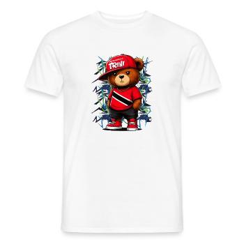 Trinité-et-Tobago - T-shirt homme - blanc - Devant - AI Model Male 178 dark (178cm)