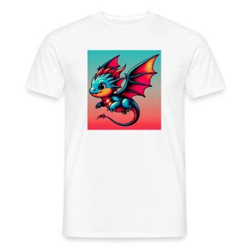 Drache - Männer T-Shirt - Weiß - Vorne - AI Model Male 178 dark (178cm)