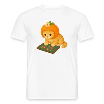 Bright Fruit Cat for Kids - Men's T-Shirt - white - Front - AI Model Male 178 dark (178cm)