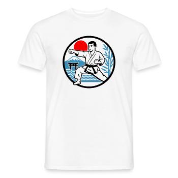 Karate Nature - Men's T-Shirt - white - Front - AI Model Male 178 dark (178cm)