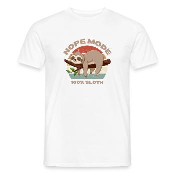 Nope Mode for All Sloths - Men's T-Shirt - white - Front - AI Model Male 178 dark (178cm)