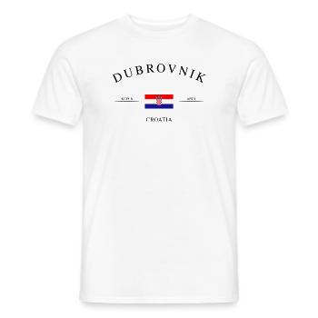 Dubrovnik, Croatie – Souvenir et cadeau de vacances - T-shirt homme - blanc - Devant - AI Model Male 178 dark (178cm)