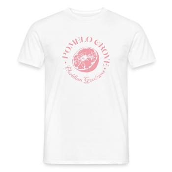 Pink Citrus Fruit Embrace Design - Men's T-Shirt - white - Front - AI Model Male 178 dark (178cm)