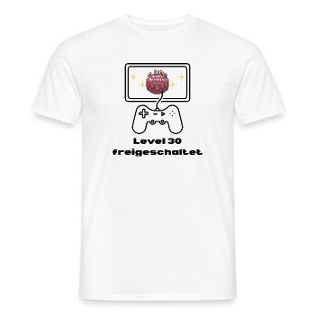 Level 30 Unlocked Design for Birthday Boy - Men's T-Shirt - white - Front - AI Model Male 178 dark (178cm)