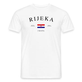Rijeka Kroatien – Urlaub Souvenir & Geschenk - Männer T-Shirt - Weiß - Vorne - AI Model Male 178 dark (178cm)