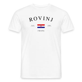 Rovinj Kroatien – Urlaub Souvenir & Geschenk - Männer T-Shirt - Weiß - Vorne - AI Model Male 178 dark (178cm)
