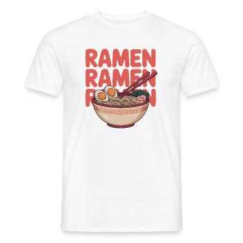 Ramen Noodle Bowl Food Lover - Men's T-Shirt - white - Front - AI Model Male 178 dark (178cm)