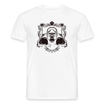 Gorilla with fighting pose - Men's T-Shirt - white - Front - AI Model Male 178 dark (178cm)