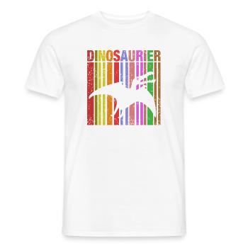 Colorful Dinosaur Lettering - Men's T-Shirt - white - Front - AI Model Male 178 dark (178cm)