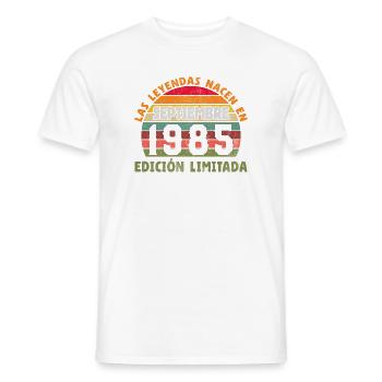 September 1985 Vintage Birthday Gift - Men's T-Shirt - white - Front - AI Model Male 178 dark (178cm)