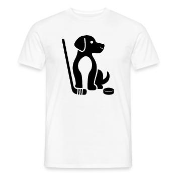 Teckel Beagle Maître Maître De Hockey sur Glace - T-shirt homme - blanc - Devant - AI Model Male 178 dark (178cm)