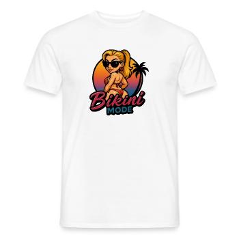 Mode Bikini - Männer T-Shirt - Weiß - Vorne - AI Model Male 178 dark (178cm)