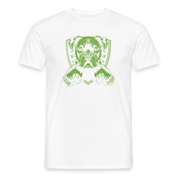 Hund Boxer - Männer T-Shirt - Weiß - Vorne - AI Model Male 178 dark (178cm)