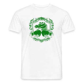 Crocodile Boxing Gloves - Men's T-Shirt - white - Front - AI Model Male 178 dark (178cm)