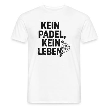 Padel drôle – pas de padel, pas de vie - T-shirt homme - blanc - Devant - AI Model Male 178 dark (178cm)