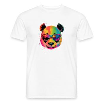 Panda Ours Pandas Géants Panda Géant Mignon Panda Ours Panda - T-shirt homme - blanc - Devant - AI Model Male 178 dark (178cm)