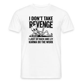 Drôle de squelette de karma - T-shirt homme - blanc - Devant - AI Model Male 178 dark (178cm)