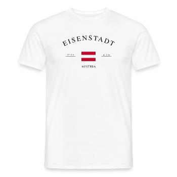 Eisenstadt Austria – Holiday Souvenir & Gift - Men's T-Shirt - white - Front - AI Model Male 178 dark (178cm)