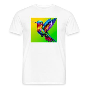 colibri - T-shirt homme - blanc - Devant - AI Model Male 178 dark (178cm)