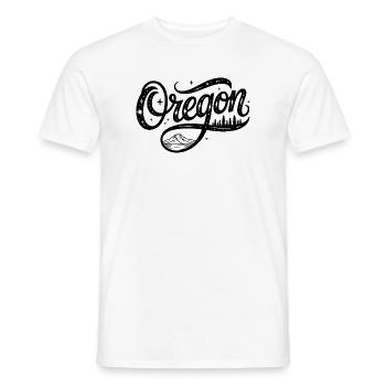 Oregon - Souvenir USA State Design - T-shirt homme - blanc - Devant - AI Model Male 178 dark (178cm)
