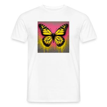 butterfly - Men's T-Shirt - white - Front - AI Model Male 178 dark (178cm)