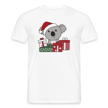 Koala Cadeau de Noël Animaux d'hiver Koalas - T-shirt homme - blanc - Devant - AI Model Male 178 dark (178cm)