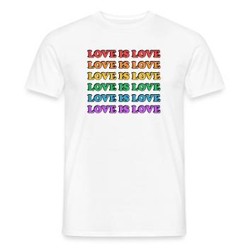 Rainbow  Live and Let Live Typography - Men's T-Shirt - white - Front - AI Model Male 178 dark (178cm)