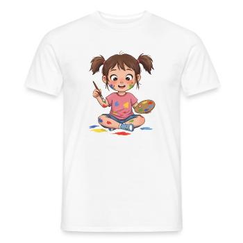 Creative children's art motif on clothing - Men's T-Shirt - white - Front - AI Model Male 178 dark (178cm)