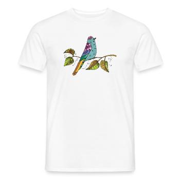 Colorful bird - Men's T-Shirt - white - Front - AI Model Male 178 dark (178cm)