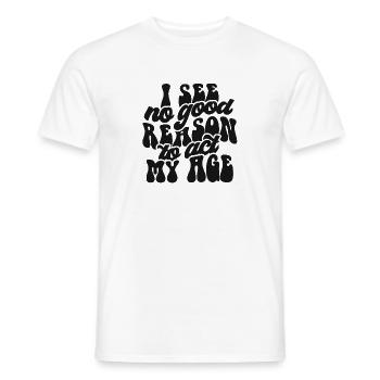 Druckdesign mit Selbstakzeptanz-Botschaft - Männer T-Shirt - Weiß - Vorne - AI Model Male 178 dark (178cm)