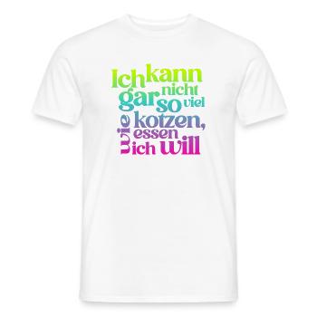 JE NE PEUX PAS VOMIR AUTANT QUE JE MANGE... - T-shirt homme - blanc - Devant - AI Model Male 178 dark (178cm)