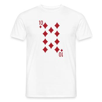 Zehn Karo Romme Doppelkopf - Männer T-Shirt - Weiß - Vorne - AI Model Male 178 dark (178cm)