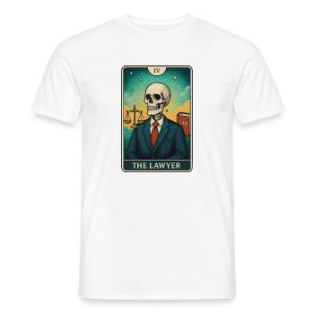 Totenkopf Anwalt Illustration - Männer T-Shirt - Weiß - Vorne - AI Model Male 178 dark (178cm)