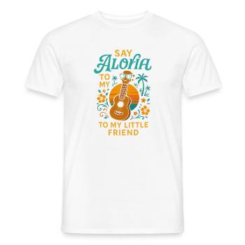 Say Aloha to my little friend - Men's T-Shirt - white - Front - AI Model Male 178 dark (178cm)
