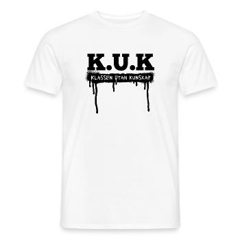 Class shirts K.U.K The class without knowledge - Men's T-Shirt - white - Front - AI Model Male 178 dark (178cm)