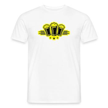 Beer Glass Symbol Beer Malt Beer - Men's T-Shirt - white - Front - AI Model Male 178 dark (178cm)