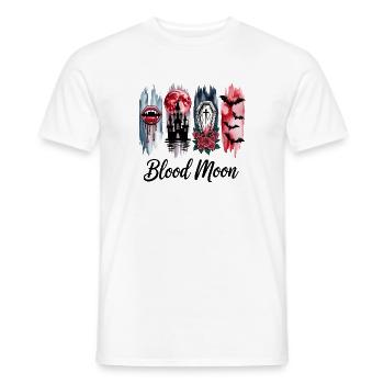 Blutmond 4 ScheibenGothic Halloween Motiv - Männer T-Shirt - Weiß - Vorne - AI Model Male 178 dark (178cm)