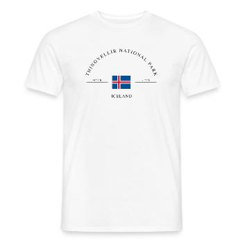 Parc national de Thingvellir – Souvenirs et cadeaux - T-shirt homme - blanc - Devant - AI Model Male 178 dark (178cm)