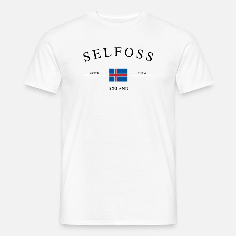 Selfoss Island – Urlaub Souvenir & Geschenk - Männer T-Shirt - Weiß