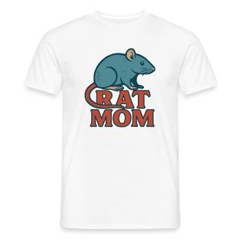 Humorvolle Rattenmama Grafik T-Shirt - Männer T-Shirt - Weiß - Vorne - AI Model Male 178 dark (178cm)
