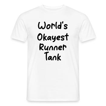 Abstract play of colors on dark background - Men's T-Shirt - white - Front - AI Model Male 178 dark (178cm)